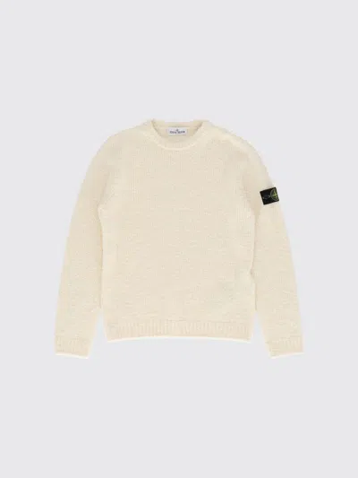 Stone Island Junior Sweater Kids Color White In Neutral