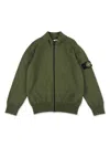 Stone Island Fein Gestrickter Cardigan Mit Kompass In Olive