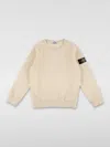 Stone Island Crew Neck Basic Fleece In Beige