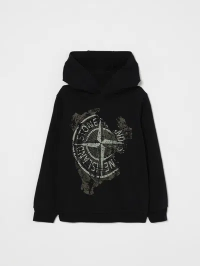 STONE ISLAND SWEATER STONE ISLAND JUNIOR KIDS COLOR BLACK,G51304002