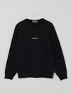 Stone Island Kids' Sweatshirt Aus Bio-baumwolle In Schwarz