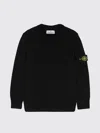 Stone Island Crewneck Knit Sweater 7716502a1 In Black