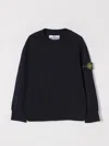 Stone Island Logo-patch Sleeve Jumper In Blue
