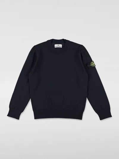 Stone Island Junior Sweater  Kids Color Blue In Blau