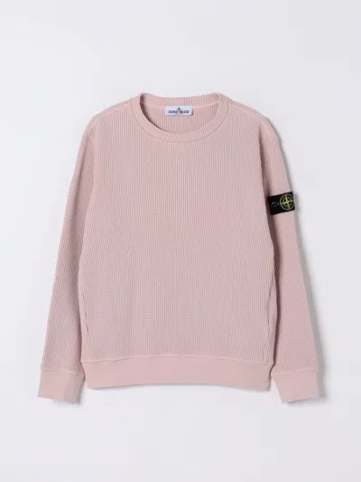 STONE ISLAND SWEATER STONE ISLAND JUNIOR KIDS COLOR BLUSH PINK,G83751080