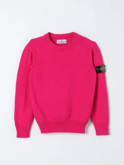 Stone Island Sweater  Junior Kids Color Cyclamen In Cyclamen