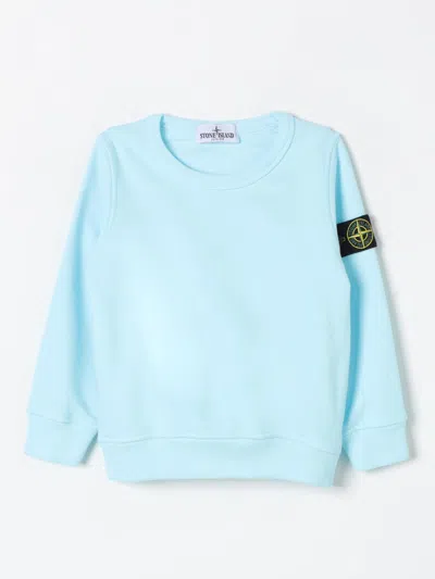Stone Island Sweater  Junior Kids Color Gnawed Blue In Hellblau
