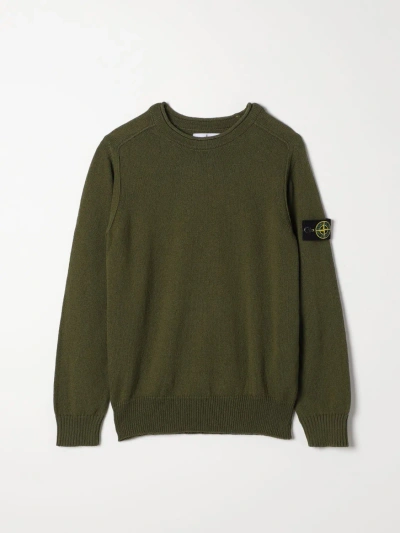 Stone Island Junior Sweater  Kids Color Green