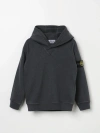 Stone Island Compass-badge Cotton Hoodie In Grey