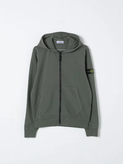 Stone Island Sweater  Junior Kids Color Olive In Olive