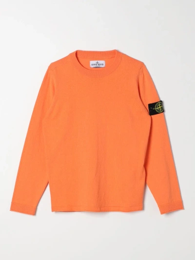 Stone Island Junior Sweater  Kids Color Orange