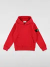 Stone Island Junior Hoodie Basic In Rot