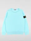 Stone Island Compass-badge Cotton Sweatshirt In Sky Blue