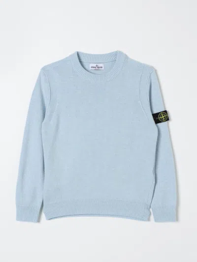 Stone Island Junior Sweater  Kids Color Sky Blue In Hellblau