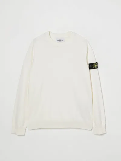 STONE ISLAND SWEATER STONE ISLAND JUNIOR KIDS COLOR WHITE,G83340001