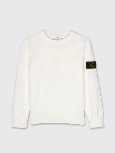 Stone Island Junior Sweater  Kids Color White