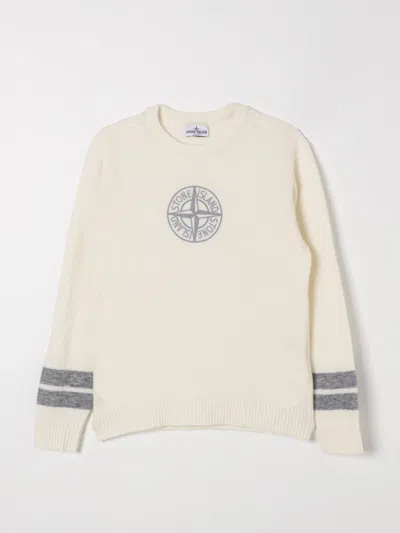 Stone Island Sweater  Junior Kids Color White In Weiss