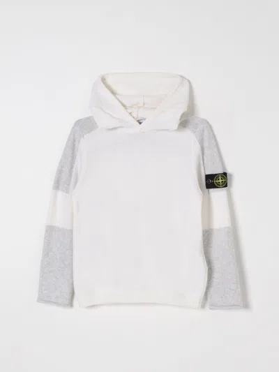 Stone Island Sweater  Junior Kids Color White In Weiss
