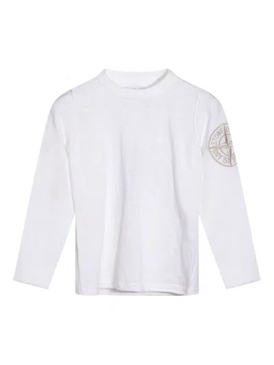 Stone Island Kids'  Junior Sweater In White