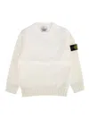 Stone Island Sweater  Junior Kids Color Cream In White