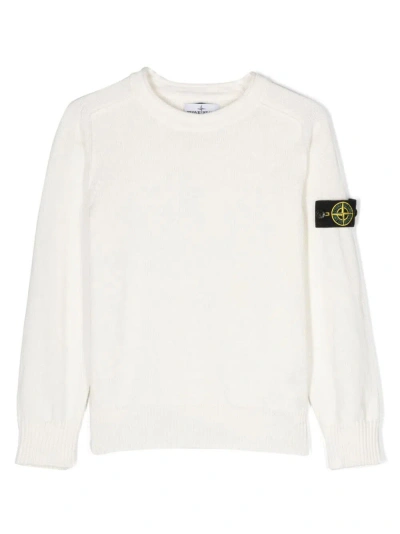 Stone Island Junior Kids' Sweater In White