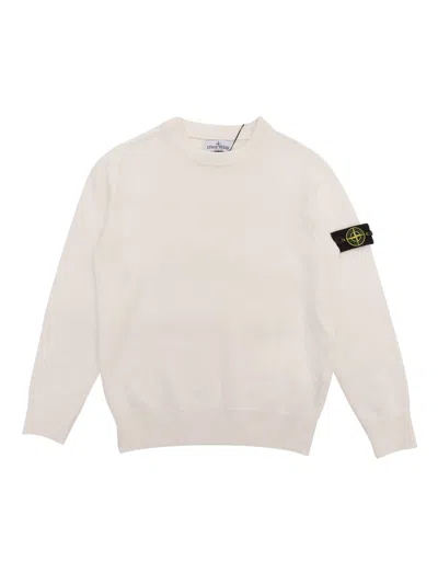 Stone Island Kids' Sweater In White