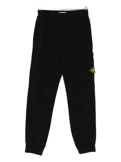 Stone Island Kids'  Junior Sweatpants With Compass Patch In Black