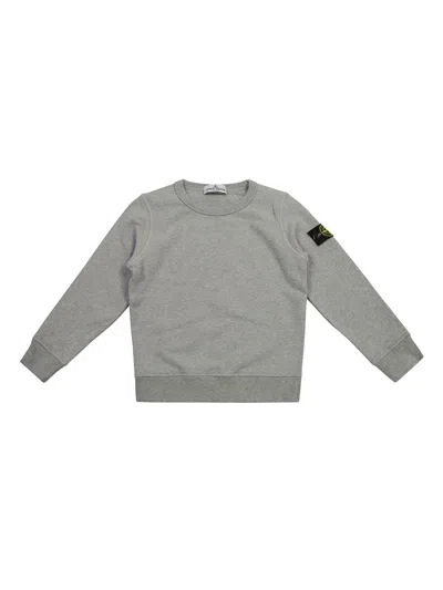 Stone Island Kids' Compass-badge Sweatshirt In Grey