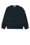 Stone Island Compass-motif Crewneck Jumper In Navyblue