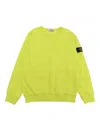 Stone Island Compass-badge Cotton Sweatshirt In Yellow