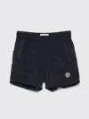 Stone Island Junior Compass-motif Swim Shorts In Blue