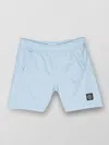 Stone Island Kids' Compass-motif Swim Shorts In Blue