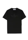 Stone Island Compass-print Cotton T-shirt In Black