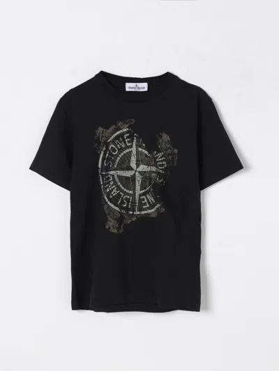 STONE ISLAND T-SHIRT STONE ISLAND JUNIOR KIDS COLOR BLACK,G48682002