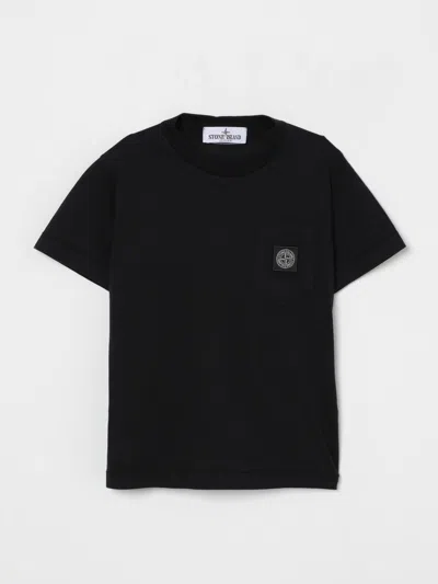 STONE ISLAND T-SHIRT STONE ISLAND JUNIOR KIDS COLOR BLACK,G51352002