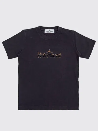 Stone Island T-shirt  Junior Kids Color Black