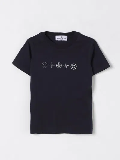 Stone Island T-shirt  Junior Kids Color Blue