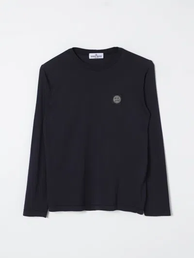 Stone Island Kids' T-shirt  Junior Kinder Farbe Blau