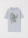 Stone Island Compass-print T-shirt In Gnawed Blue