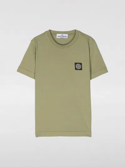 Stone Island Kids' Compass-patch Cotton T-shirt In Grün