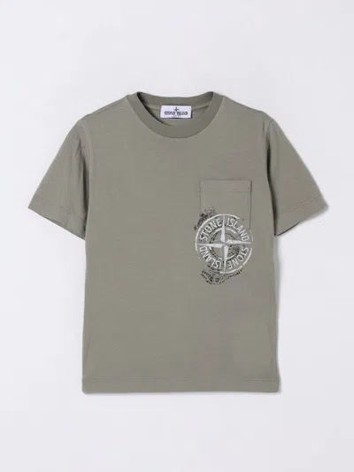STONE ISLAND T-SHIRT STONE ISLAND JUNIOR KIDS COLOR MUD,G51478064