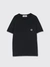 Stone Island Compass-patch Piqué Polo Shirt In Navy