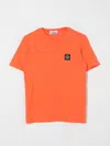 Stone Island T-shirt  Junior Kids Color Orange In 橙色