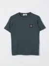 Stone Island T-shirt  Junior Kids Color Petroleum Blue In 石油蓝