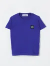 Stone Island T-shirt  Junior Kids Color Royal Blue In 皇家蓝