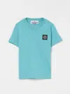 Stone Island T-shirt  Junior Kids Color Turquoise