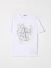 Stone Island Junior Compass-print T-shirt In White