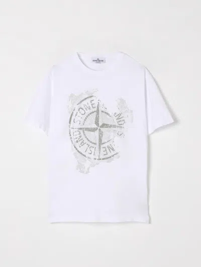 STONE ISLAND JUNIOR T-SHIRT STONE ISLAND JUNIOR KIDS COLOR WHITE,G48682001