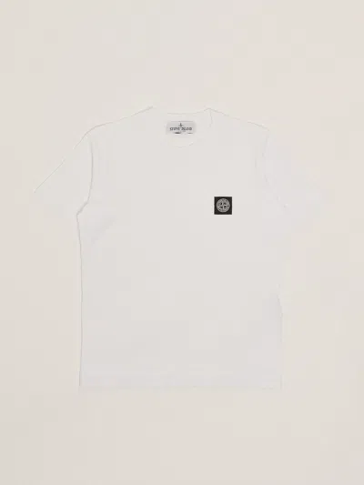 Stone Island Kids' T-shirt T-shirt In Bianco
