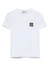 Stone Island Junior Compass Logo Patch T-shirt In White
